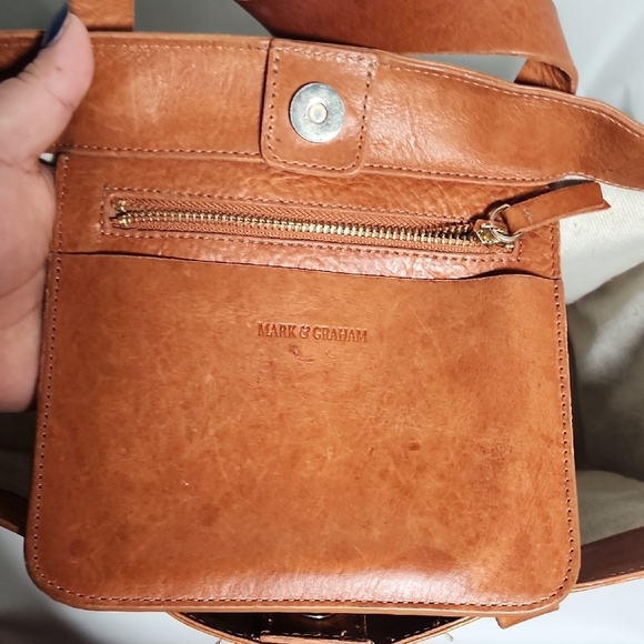 Mark & Graham Rich Brown Leather Briefcase - Picture 6 of 8